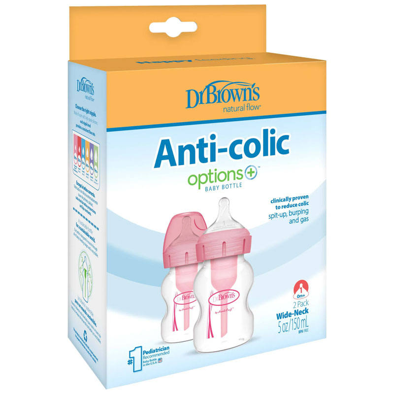 Anti-Colic Wide-Neck Bottles (2 Pack)